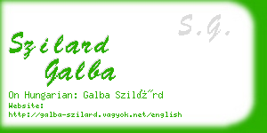 szilard galba business card